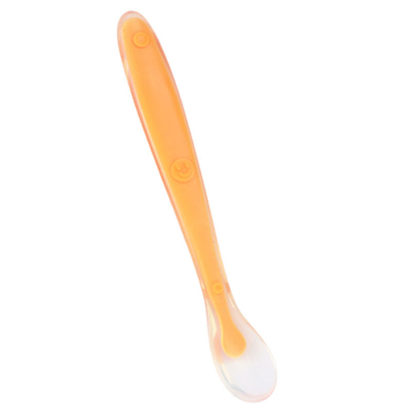 Colorful Baby Feeding Spoons Silicone Baby Training Soup Spoon