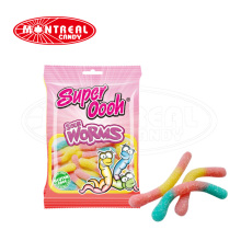 Super oooh sweet jelly sour worms gummy candy