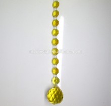 Yellow Crystal Octagon Beads chain MH-12777
