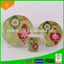 ceramic dinnerware, customized dinner set, porcelain dinner ware set with Christmas design