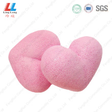 Cute heart sponge bath item