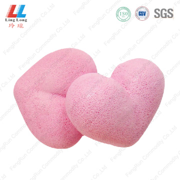 Cute heart sponge bath item