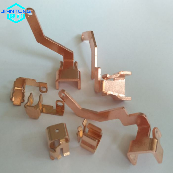 custom stamped copper metal contacts stamping part