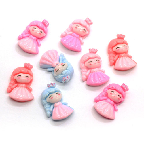 100Pcs Cartoon Princess Flatback Resin Cabochon Kawaii Επίπεδη πλάτη Cabochons Παιδικά Τόξα Αξεσουάρ DIY Διακοσμήσεις Διακόσμηση