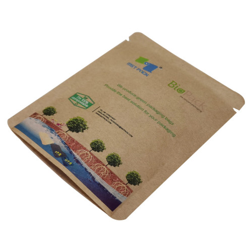 Biodegrade Pla Kraft Paper Doypack With Window