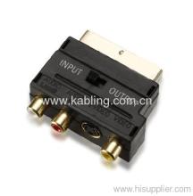 Scart Plug - S-video+3rca Jacks Adapter With Switch?