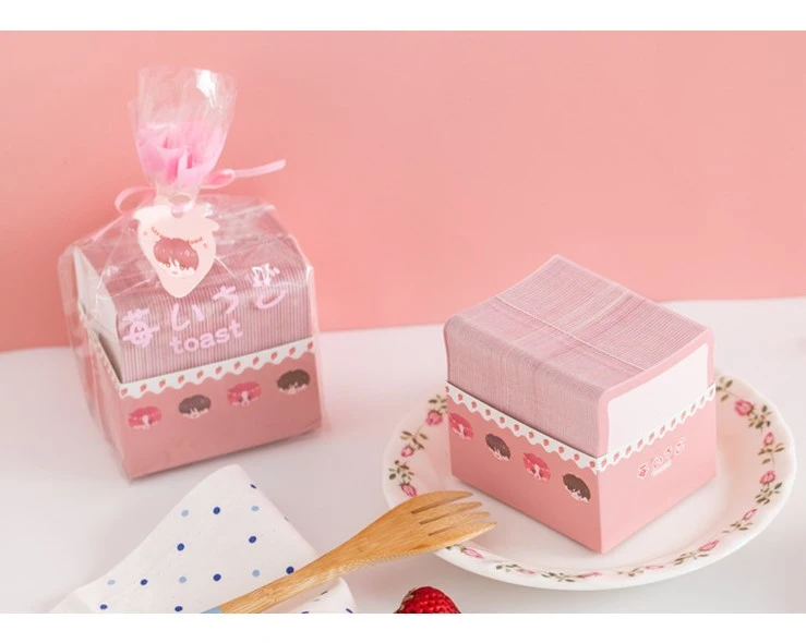 Toast Shape Design Cube Paper Notes Pad