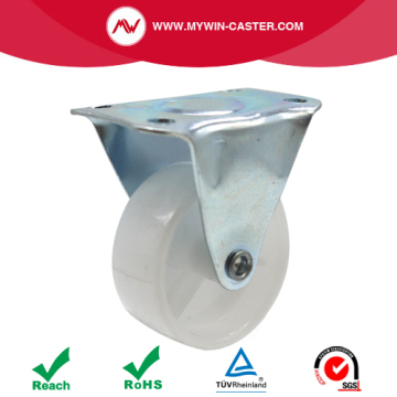 Plastic Rigid Caster Wheels , Zinc Plated Solid Caster Wheels