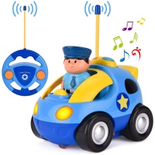 Musical Police Car RC Toy: Sound, Lights, and Remote Control for Kids