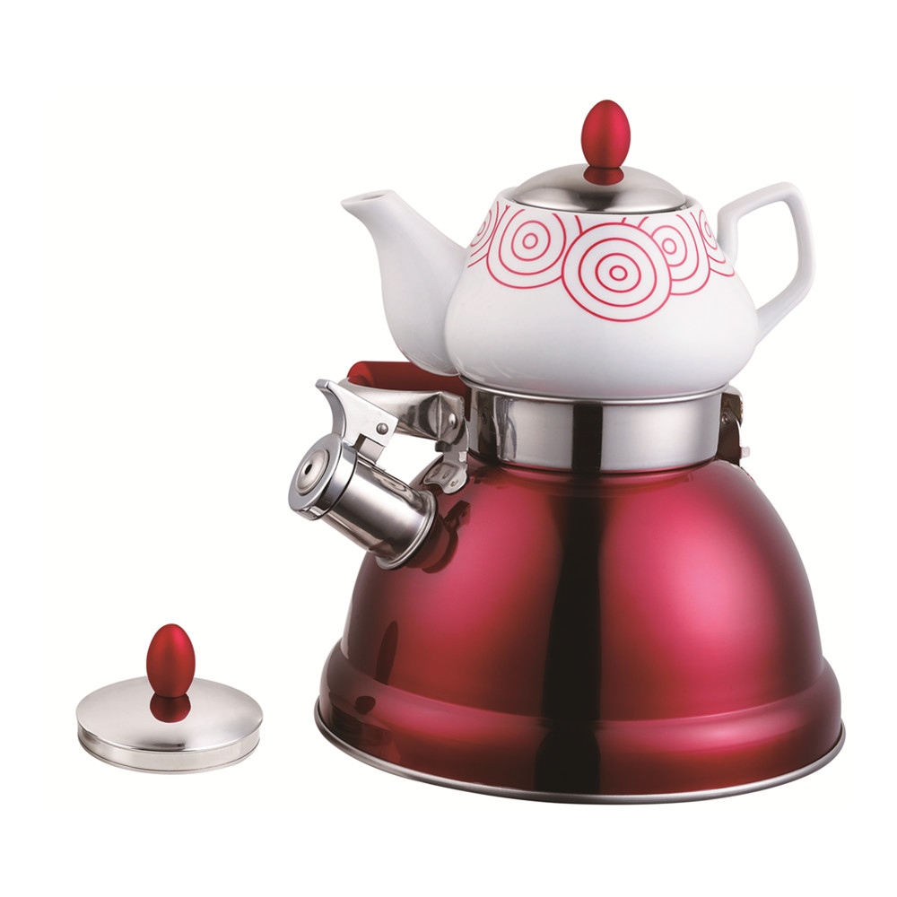 Théière Double Ménage Rouge Serious Household Double Tea Pot Red Serious