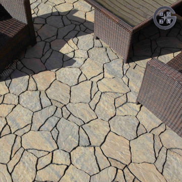 Modern Beige Paving Tiles with Irregular Stone Design