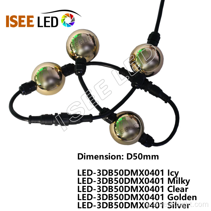 50 մմ DMX LED գնդակի լարային լույս
