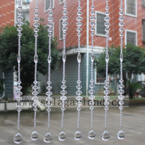 Party Decorative Crystal Beaded Window Curtains For Evening Party