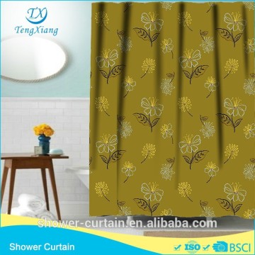 polyester material classical flowers shower curtains