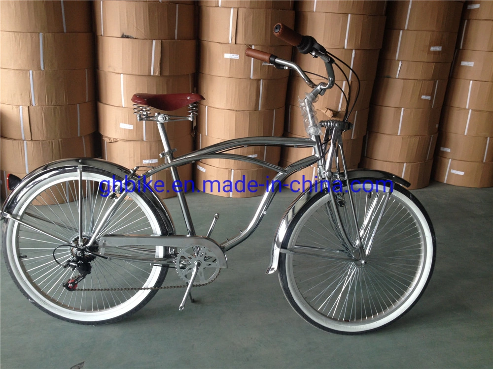 Spring Fork Chrome Vintage Adult Mens Beach Cruiser Bike 26