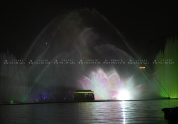 Floating Pool Fountain with Lights