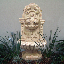 Natural Marble Hand Carved limestone wall fountain