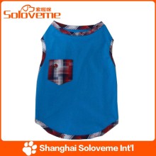 Factory Pricce Pet Cute Dog Blue T-shirt Dog Clothes Tee Costume
