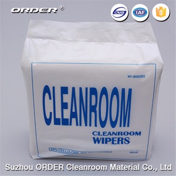 Kunshan 12"*12" Wood Pulp Polyester lint free cleanroom wipe