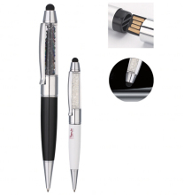 Good Quality Crystal 3 in 1 stylus pen with usb drive screen touch usb pen drive ball pen
