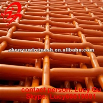 PVC coated crimped wire mesh (factory )