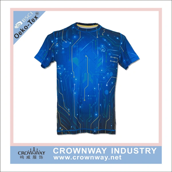 100 Polyester Custom Sublimation Compression T Shirt