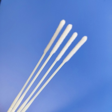 Breaking Pointed Sample Collecting Flocked Nylon Nasal Swab