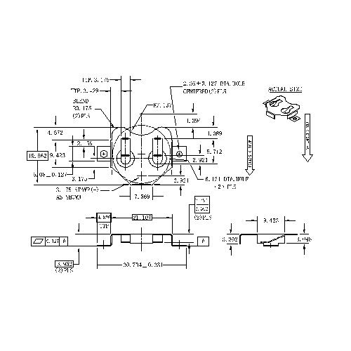 Battery Contacts FOR CR3002A BS-M-SI-R-CR3002A