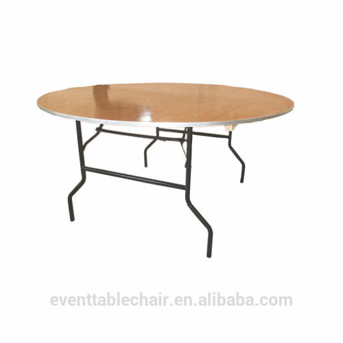 Plywood Folding Table DIA60" Round with Alu table edge for Hot wedding