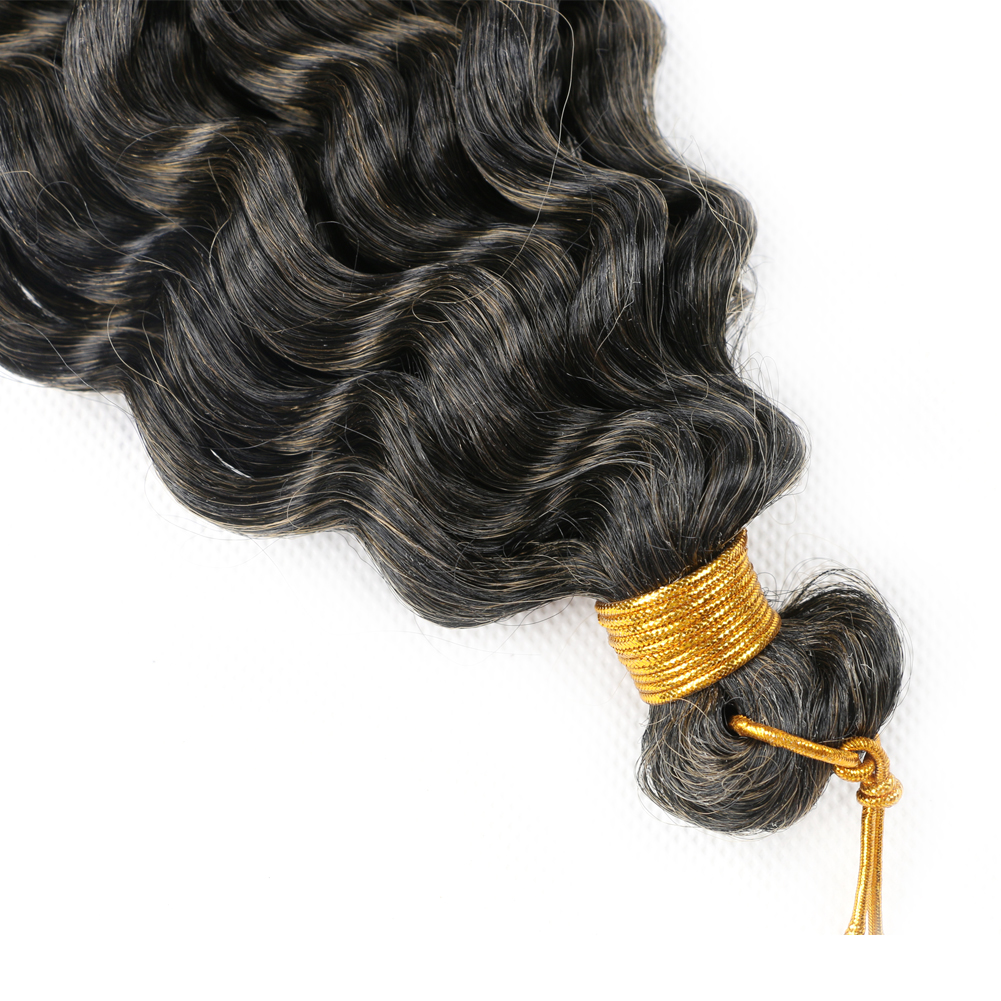 Deep Wave Ombre Color Crochet Braids 22inch Curly Synthetic Braiding Hair Extensions  deep twist Hair