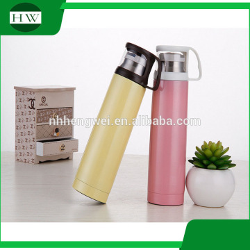 stainless steel thermos with transparent cover