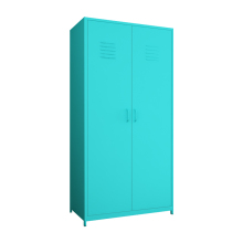 Detachable Employee Metallic Locker 2 Door Steel Cabinet