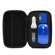 Custom Business Gift Set Promotional Gift Set Red Christmas Gift Set with usb flash drive car charger