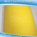 Esegue il wrapping di auto gialla avvolgimento Sticker Glitter Matt Film PVC vinile