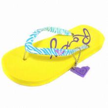 Stylish slippers, PVC upper with comfortable EVA outsole, designed by Roxy, super hot selling