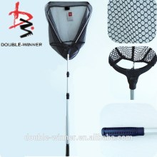 telescopic folding aluminum long handle multi-purpose triangle nylon fishing landing net
