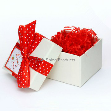 Various size square gift paper box with ribbon