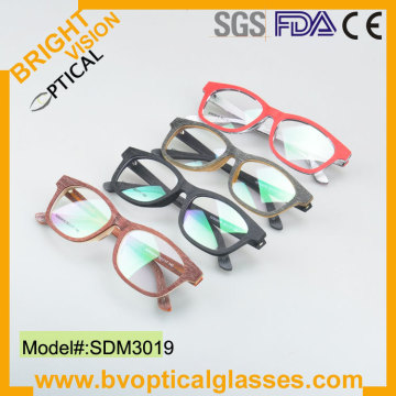 Bright Vision SDM3019 Quality imitation wood fake gel eye glasses