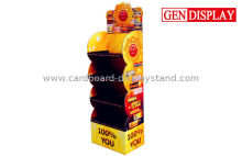 Floor Carton Beverage Display Racks , Paper Cardboard Display Boxes