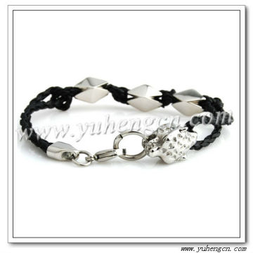 Stainless steel Leather Bracelets,Fashion Jelwery