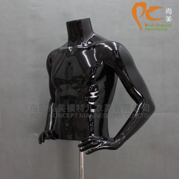 half body male torso plastic mannequin