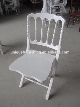 White Wood Folding Napoleon Chairs For Sale