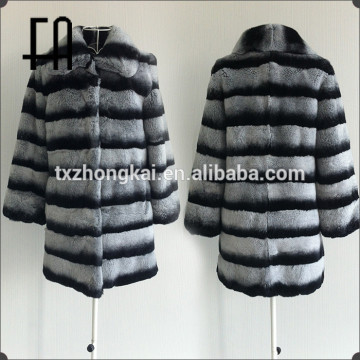 Factory direct wholesale fashion fur coat /rex rabbit fur coat