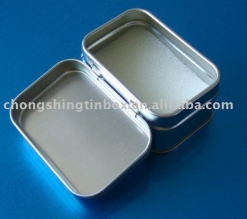 Metal Tin Box with hinged lid