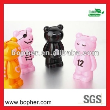 new designed mini plastic dog coin bank