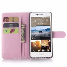 High quality flip back pu leather case cover for HTC desire 728