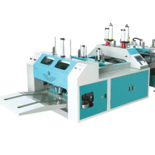 DFR-550 2-Line Full Automatic High Speed HDPE LDPE LLDPE Hot Cutting Biodegradable T-Shirt Plastic Garbage Bag Making Machine