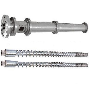 Recycled extruder screw barrel for HDPE/LDPE