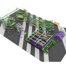 Customized Ninja Amusement: Commercial TOPKIDSPLAY Indoor Ninja Parkour Course
