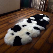 China factory wholesale single double quarto sixto size 1p 1.5p 2p 4p 6p patchwork sheepskin rug